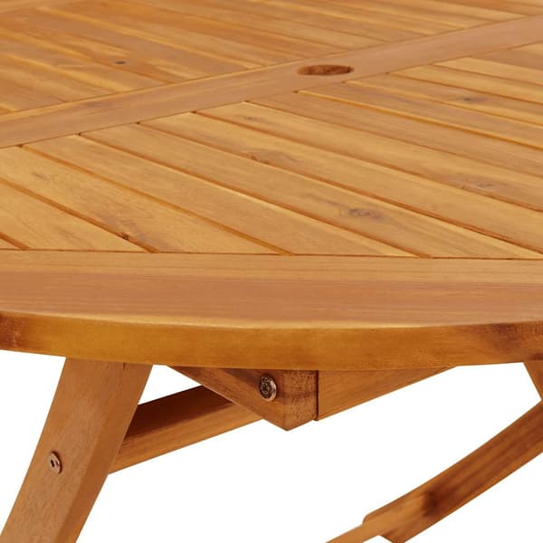 vidaXL foldbart havebord 110 cm massivt akacietræ