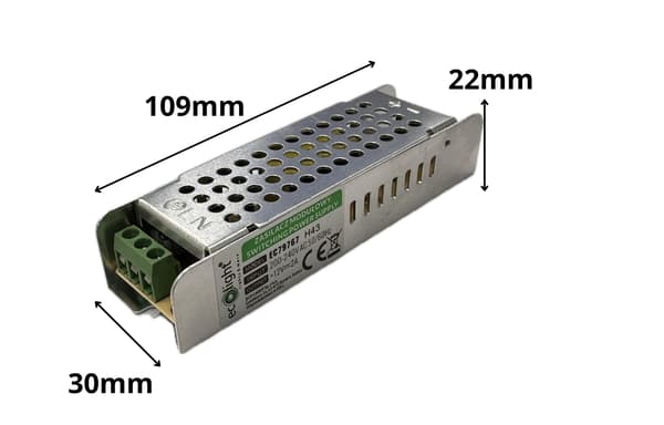 LED-modulär strömförsörjning SLIM för CCTV LED-remsa 25W 12V 2A transformator IP20