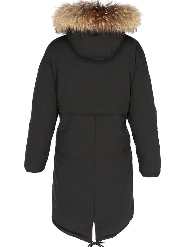 VENDBAR DAMEPARKA MED HÆTTE