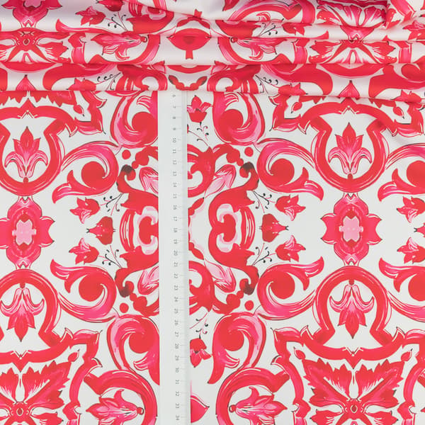 Pink Majolica Silke Chiffon Stof