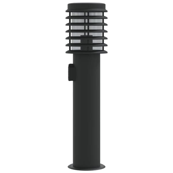 vidaXL havelampe med fatning, sort, 60 cm, stål