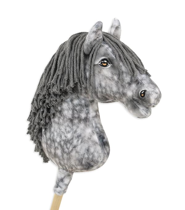 Käpphäst Stor Premium Käpphäst - Dapple Grey med Grå Man A3