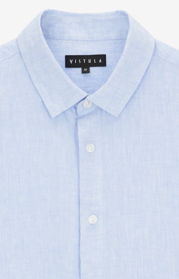 Slim fit hørskjorte M