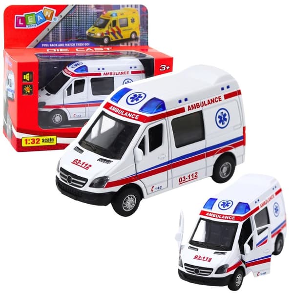 Metalambulance med pull-back-drev