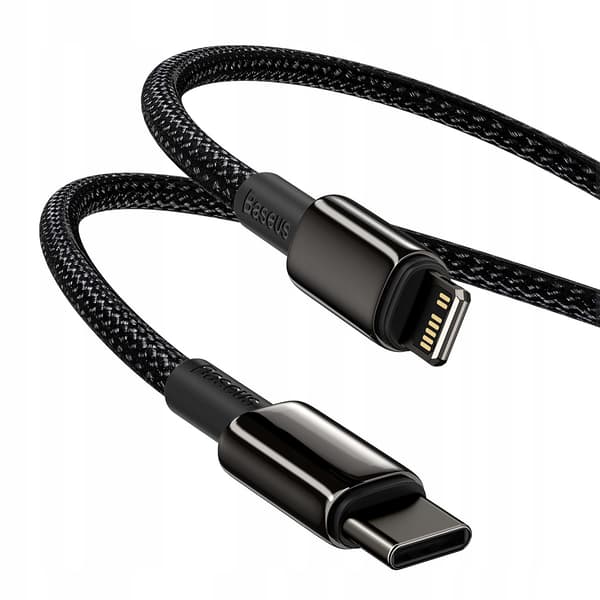 Baseus Tungsten PD USB-C - Lightning-kaapeli 2,0 m Musta 20W