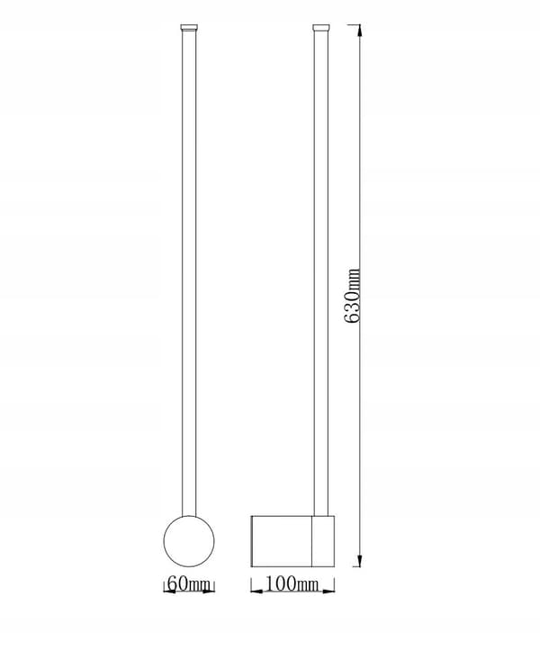 LAMPPU moderni seinävalaisin 3000K 9W 63cm