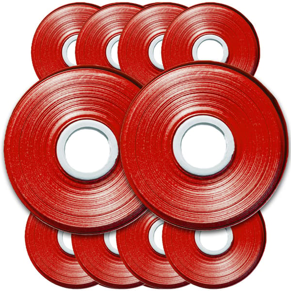 Set med 10 Heckermann HM-8105 häftband, röd