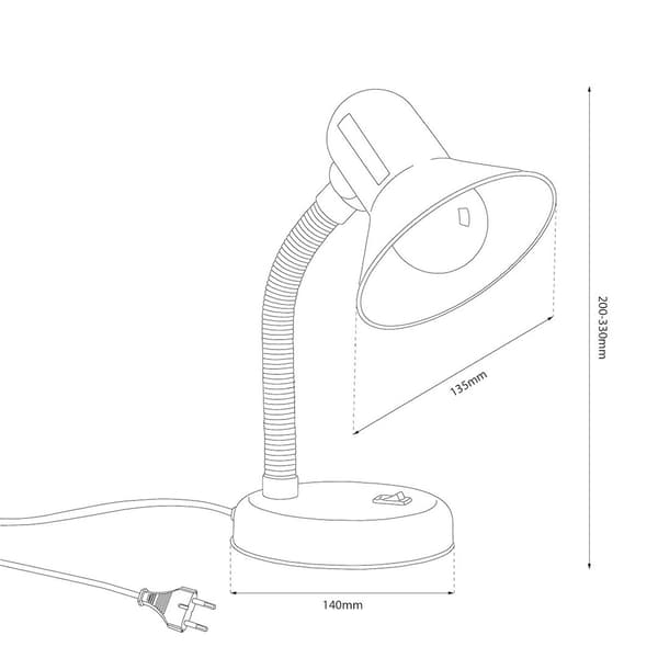 Mentor Rosa Skrivbordslampa 1xE27