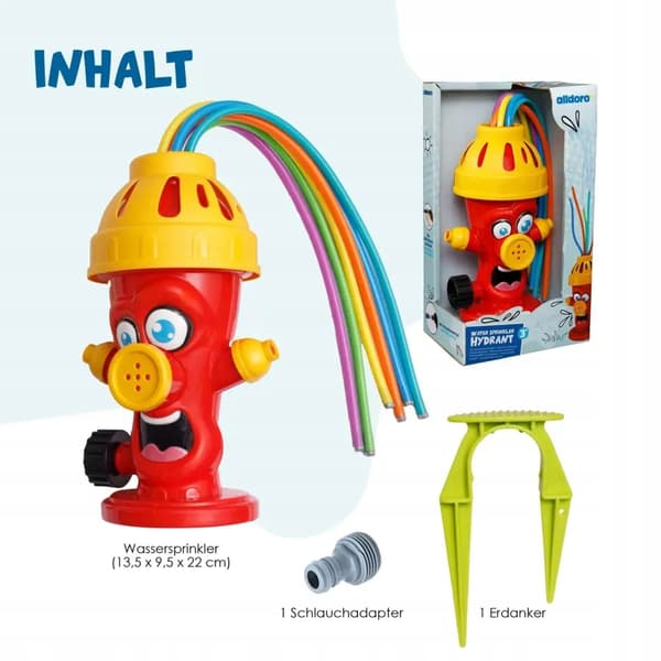 Barnspridare HYDRANT vattenspruta 13,5 x 9,5 x 22,5 cm