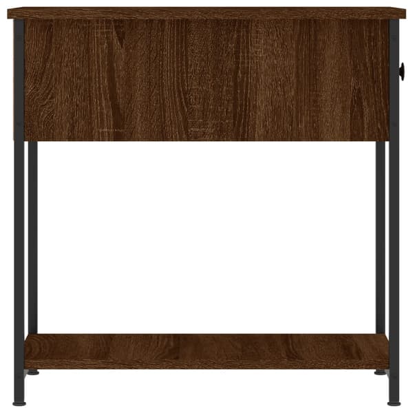 vidaXL sengebord brunt egetræ 30x60x60 cm træbaseret materiale