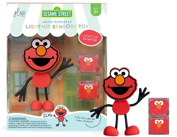 Elmo badfigur med lysande kuber