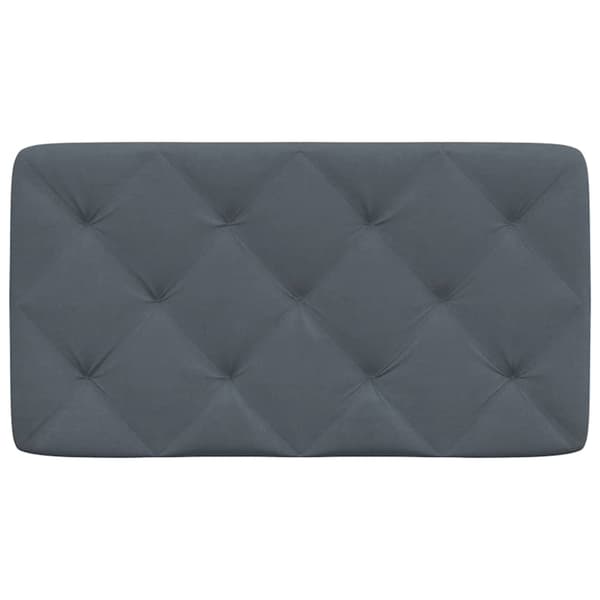 vidaXL Sängynpäädyn tyyny, tummanharmaa, 90 cm, sametti