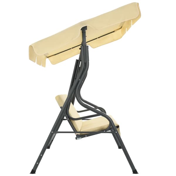 vidaXL Trädgårdsgunga, Creme, 170x110x153 cm