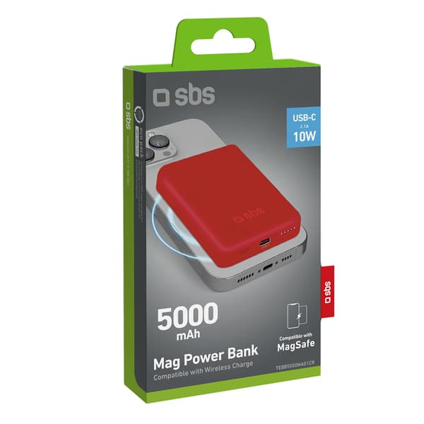 5000 mAh MagSafe Powerbank - Röd