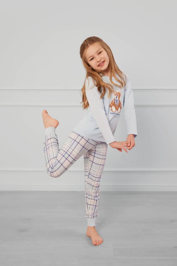 Katrin flickpyjamas långärmad, långbyxor 12 år