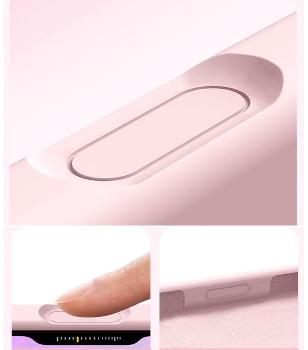 Silikonskal till iPhone 17 Pro - MagSafe-kompatibel, stötsäker, rosa
