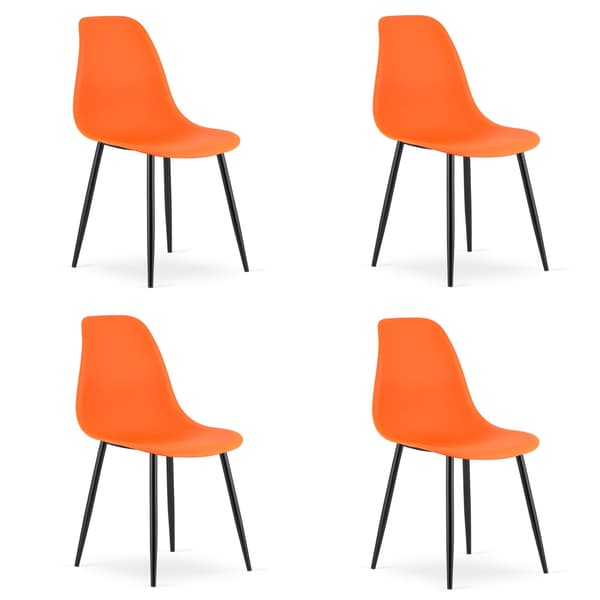 WAT stol orange/sorte ben x 4