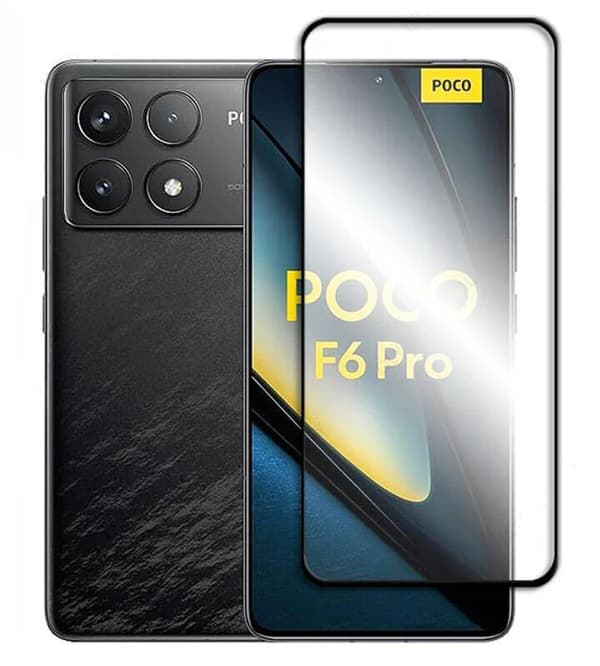 3D hærdet glas til Xiaomi Poco F6 Pro, sort ramme
