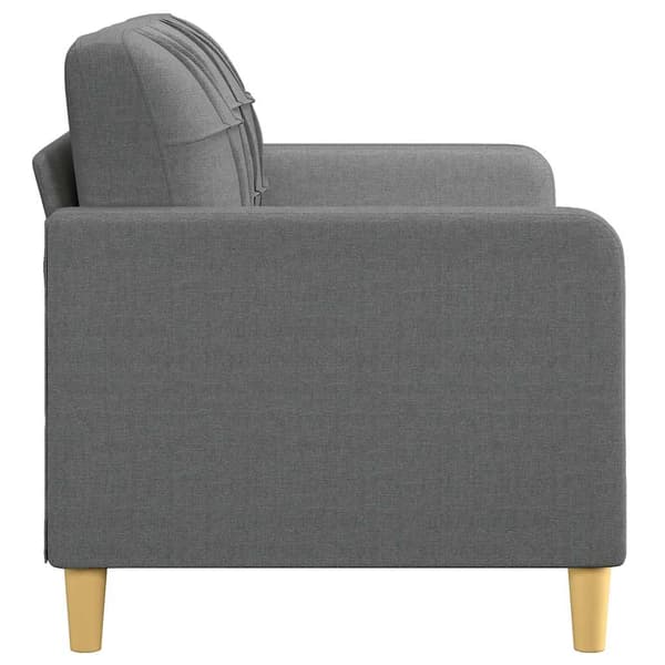 vidaXL 2-sitssoffa, mörkgrå, 140 cm, klädd i tyg