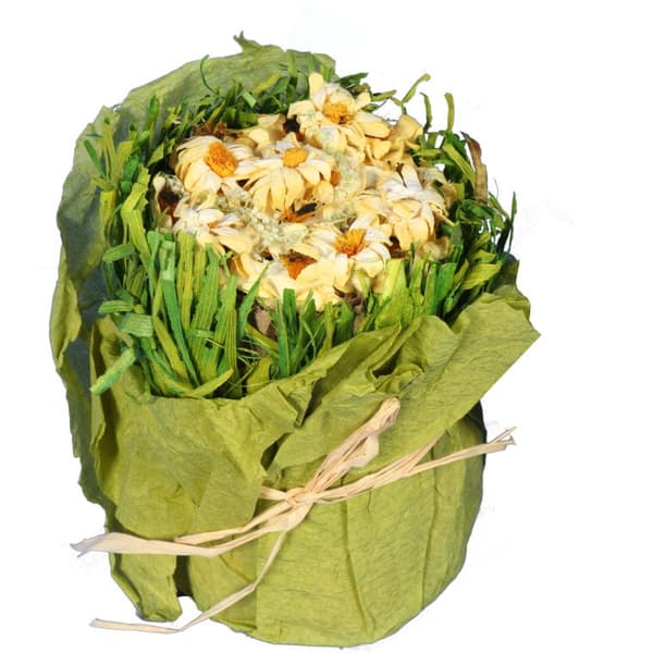 GULT PAPIR BLOMSTERARRANGEMENT