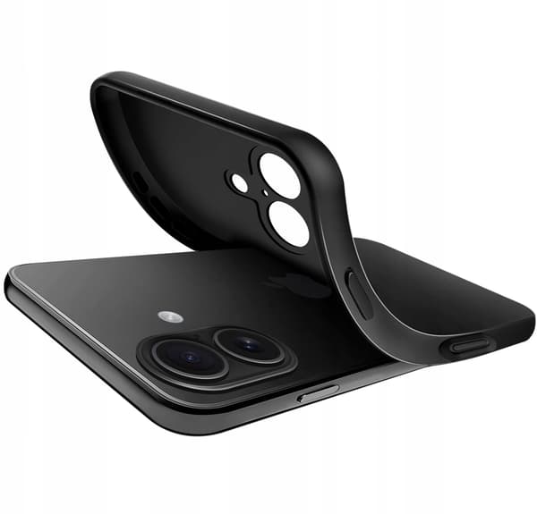 ETUI til Apple iPhone 17 SILIKONE MAT BAGSIDER sort + GLAS