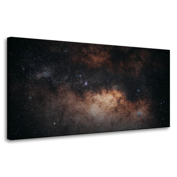 Lærredstryk Rumgalakse Stjerner 80x40 cm