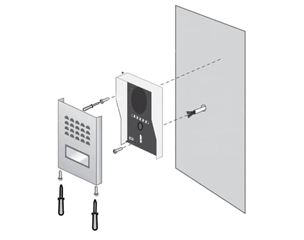 Enfamiliehus-intercom LUPI Wired Gate Uniphone Håndsæt Overflademonteret