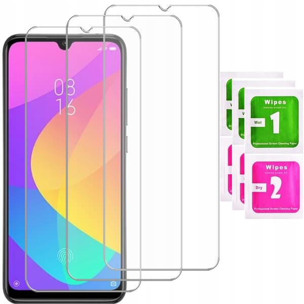 3x 9H HÆRDET GLAS til XIAOMI Mi A3 LITE | 3-PAK