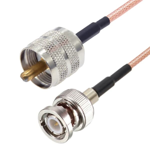 Pigtail BNC-stik / UHF-stik RG316 1m