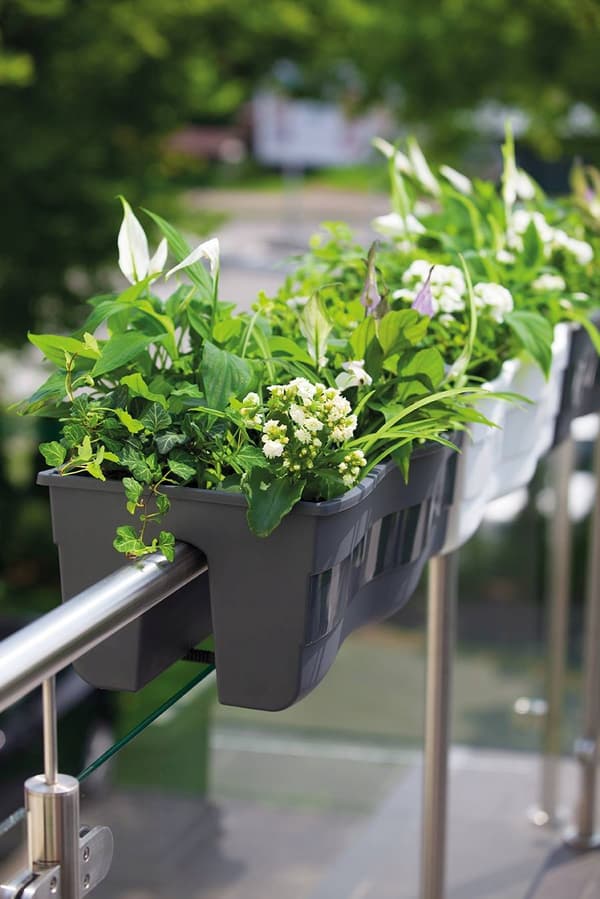 Wave 60 räcke blomkruka | Antracit