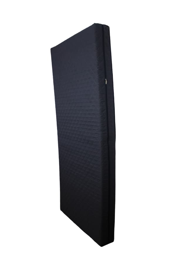 Quiltet madrasbetræk sort 100x200x26