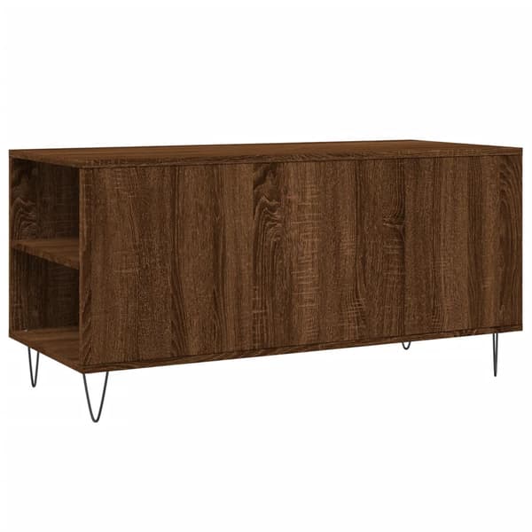 vidaXL sofabord brunt egetræ 102x44,5x50 cm