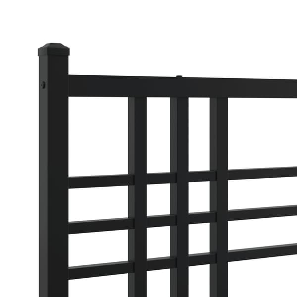 vidaXL metalsengestel med hovedgærde sort 183x213 cm