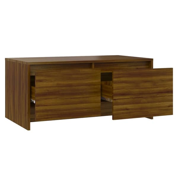 vidaXL sofabord brunt egetræ 90x50x41,5 cm