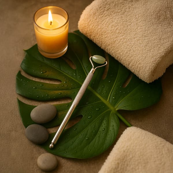 BC Mini Massager för Ansikte, Hals, Haka, Läppar, Ögon, Roller Gua Sha