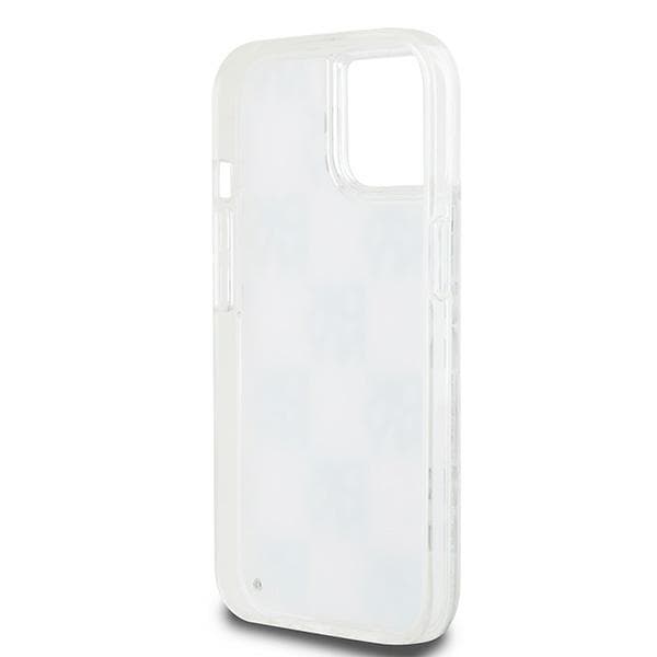 DKNY Liquid Glitter Multilogo-cover til iPhone 15, hvid