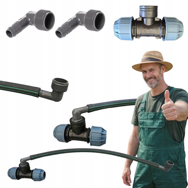 Fleksibel sprinklerforbindelse 3/4" og PE 20 T-stykke