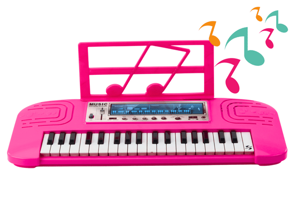 Elpiano för barn 36 melodier rosa