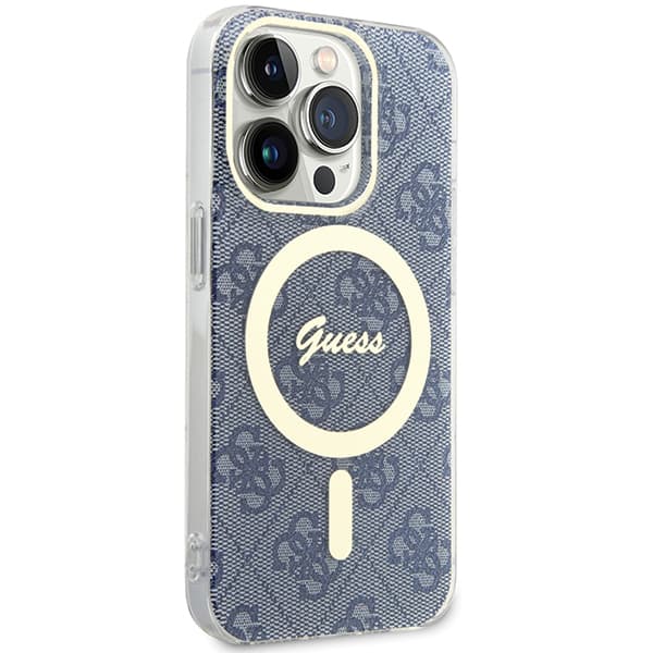 Guess IML 4G MagSafe-etui til iPhone 15 Pro, blå