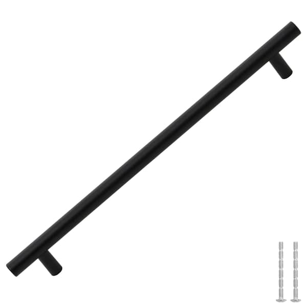 vidaXL skabsgreb, 5 stk., sort, 224 mm, rustfrit stål