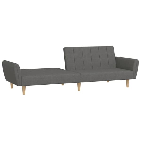 vidaXL 2-sits bäddsoffa, ljusgrå, klädd i tyg