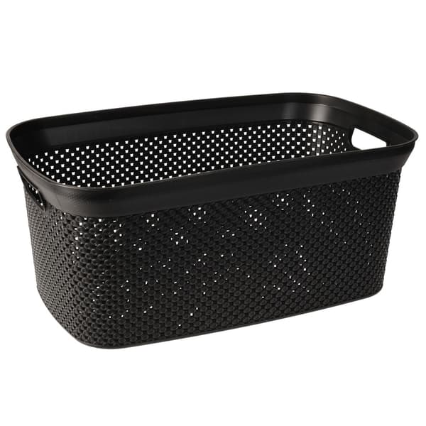Badeværelsesvasketøjskurv, sort, 35 L