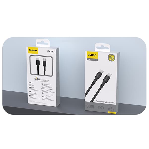 USB-C 65W 2m kabel - svart