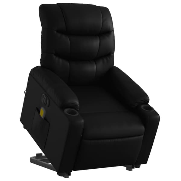 vidaXL elektrisk lænestol med massage, sort