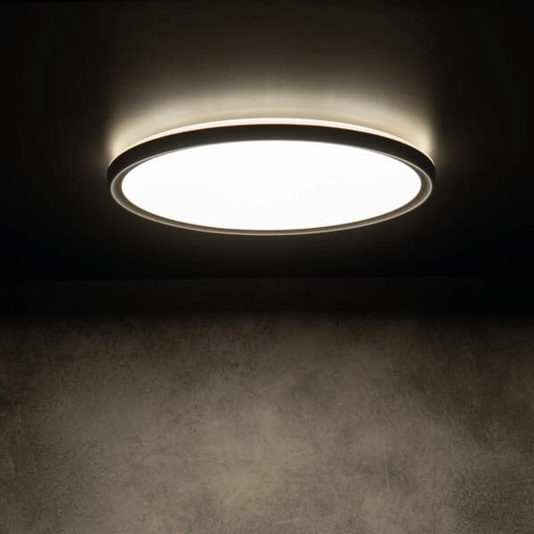 LED loftslampe til overflademontering AZPO 11,8W neutral rund sort