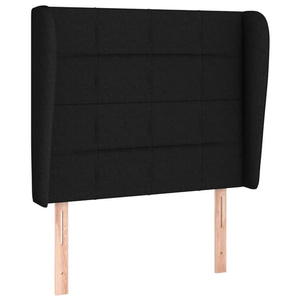 vidaXL Vingad nackstöd svart 93x23x118/128 cm tyg