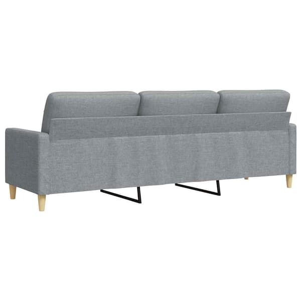 vidaXL 3-sitssoffa ljusgrå 210 cm tygklädsel