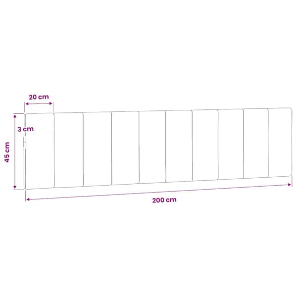 vidaXL hovedgærdehynde, mørkegrå, 200 cm, fløjl