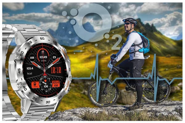 Herr Smartwatch GRAVITY GT9-3 - Samtalsfunktion, Blodtrycksmätare (sg021c)