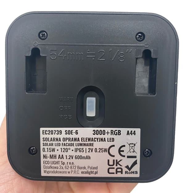 Have LED solcellevæglampe facade RGB + neutral hvid IP65
